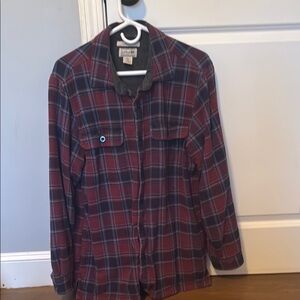 Men’s LL Bean Flannel / Fleece Shirt Jacket